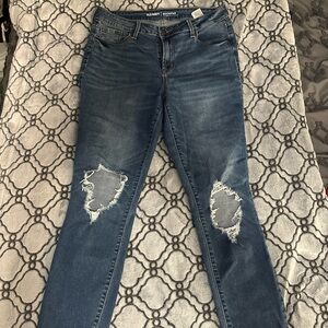 Old Navy Women's Blue Distressed Rockstar Jeans size 10 Tall